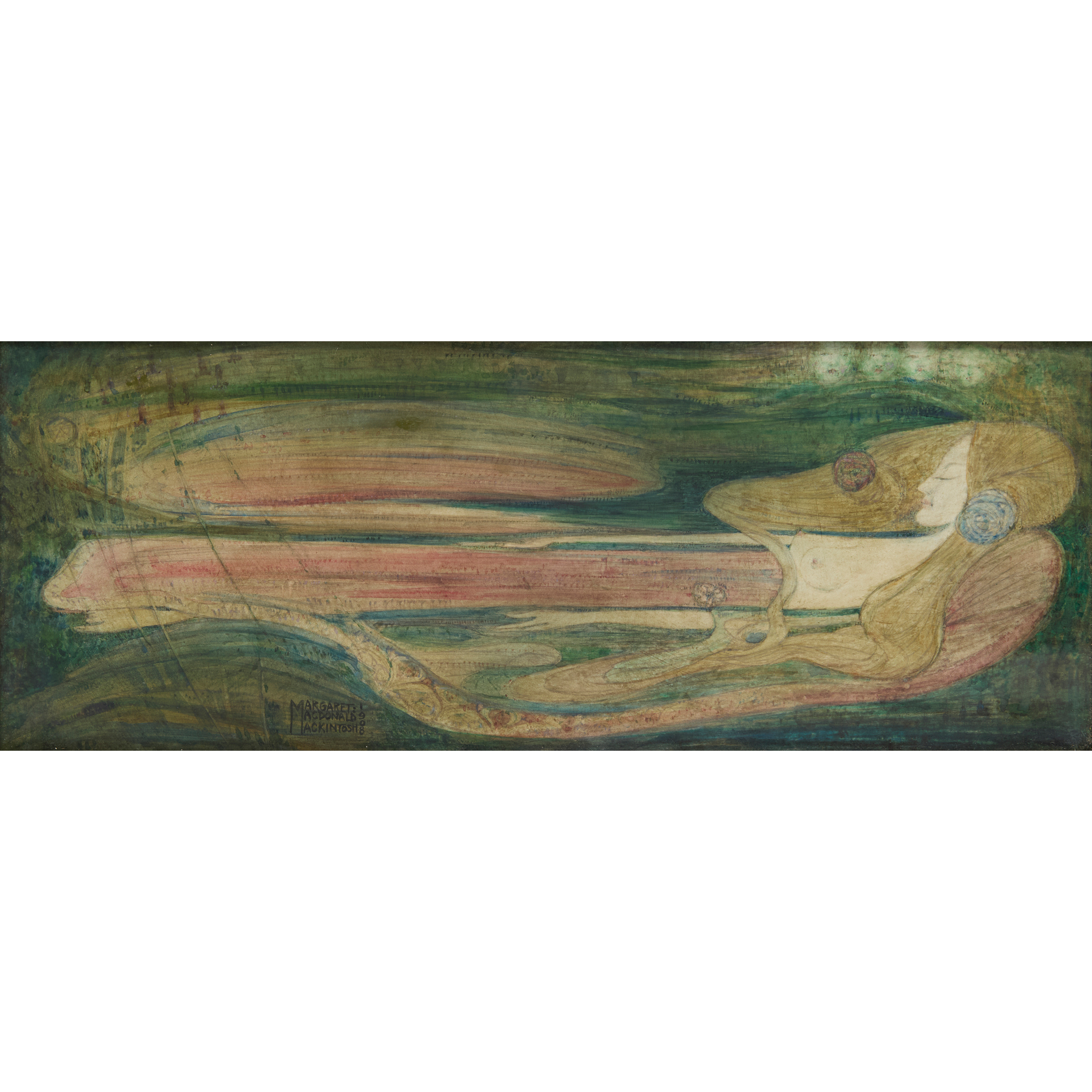 Rare Margaret Macdonald Mackintosh watercolour sold at Lyon